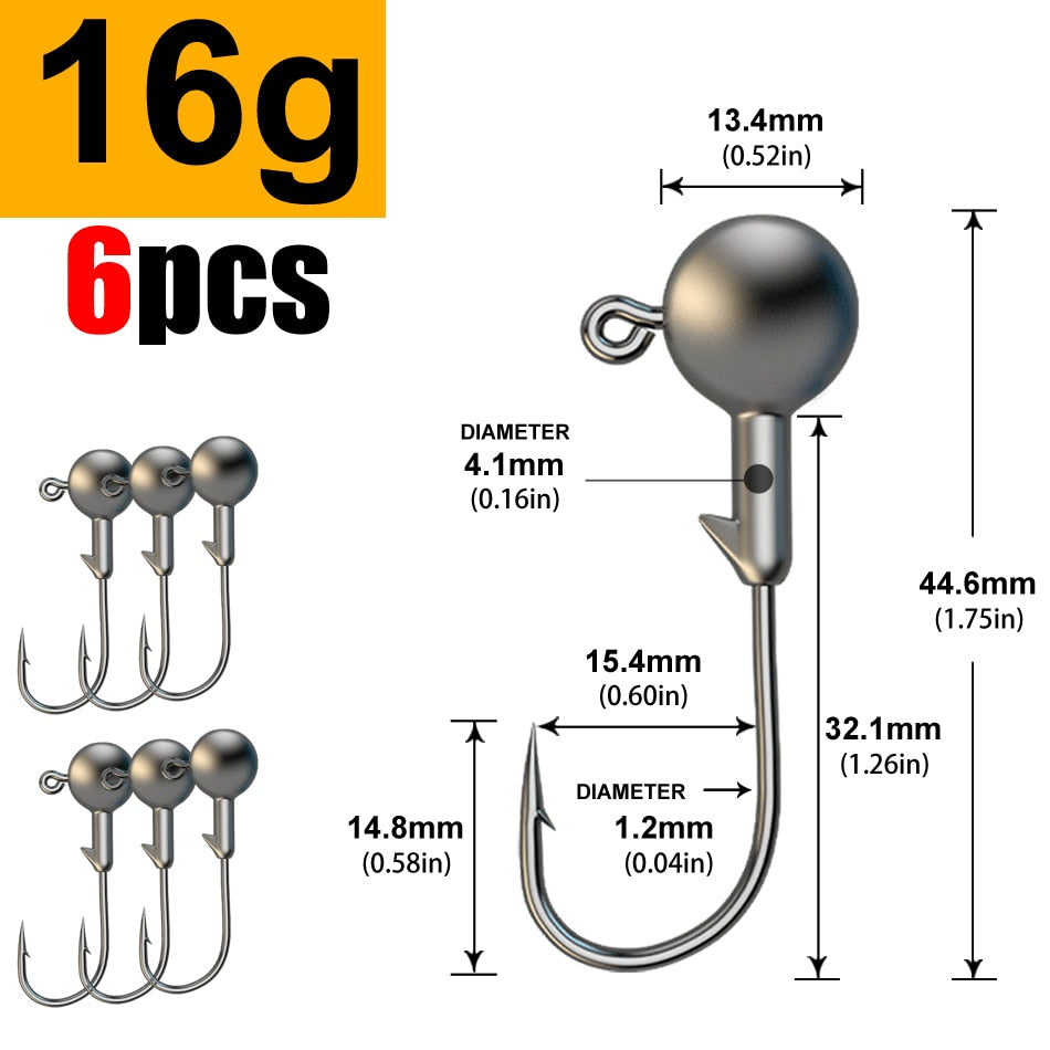 JYJ 1g 2g 3g 4g 5g 10g 20g 22g 25g 28g crank Jig head hook fishing hook head Jig