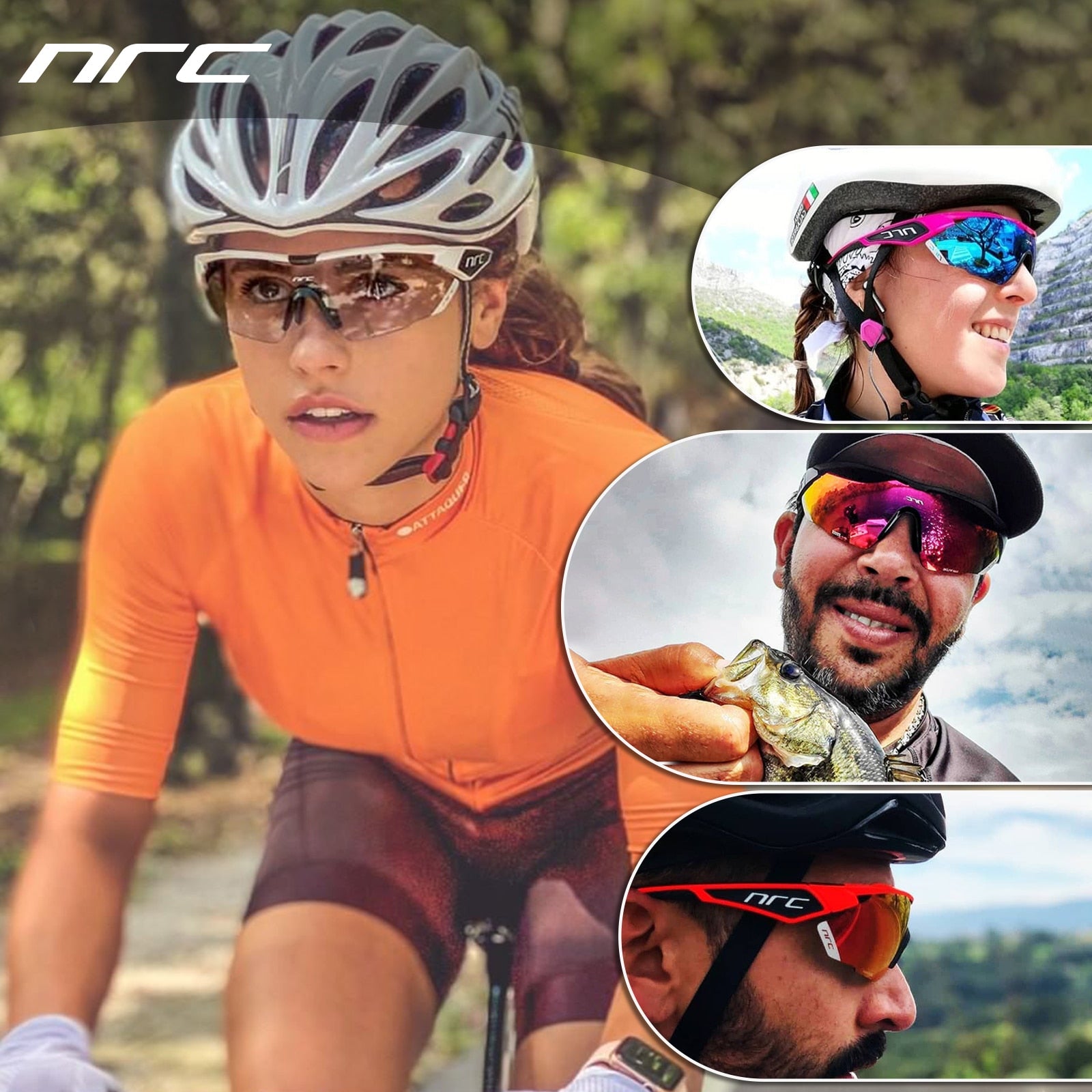 2023 NRC P-Ride Photochromic Cycling Glasses man Mountain Bike Bicycle Sport Cycling