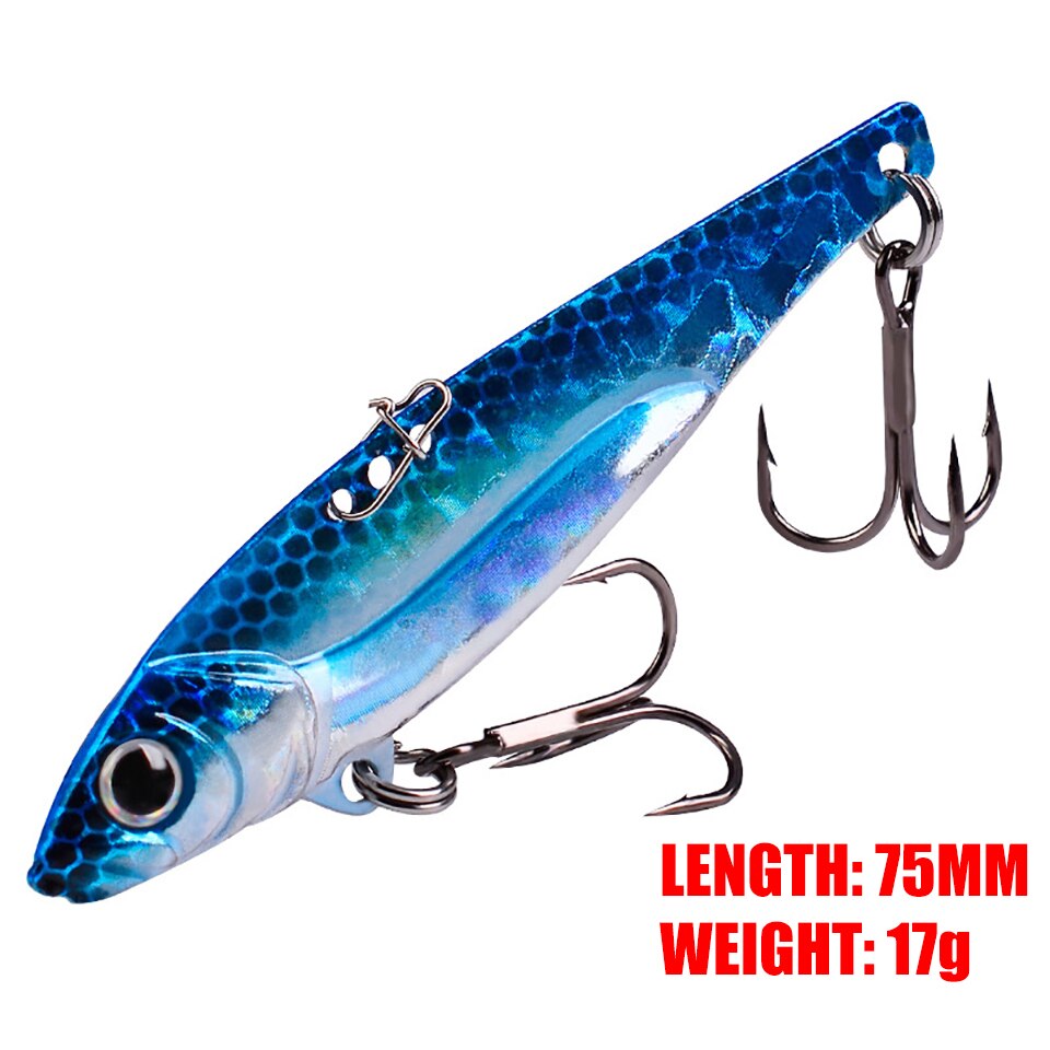 1Pcs Metal VIB FIshing Lure Vibration 3D Eyes Pesca Crank Lures Winter Sinking Hard Bait