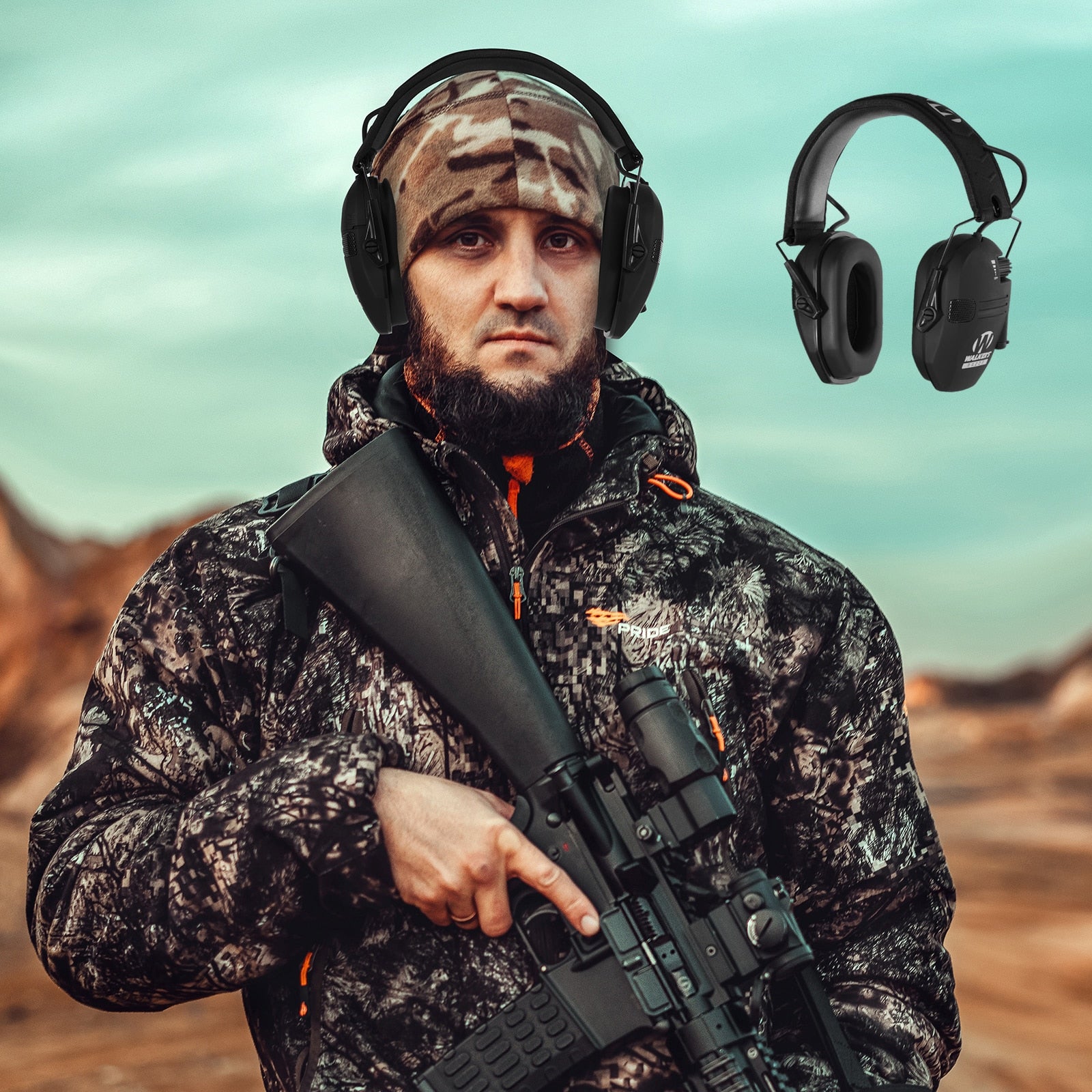 Ear Protection Safety Earmuffs Noise Reduction Slim Shooter Electronic Muffs Hearing