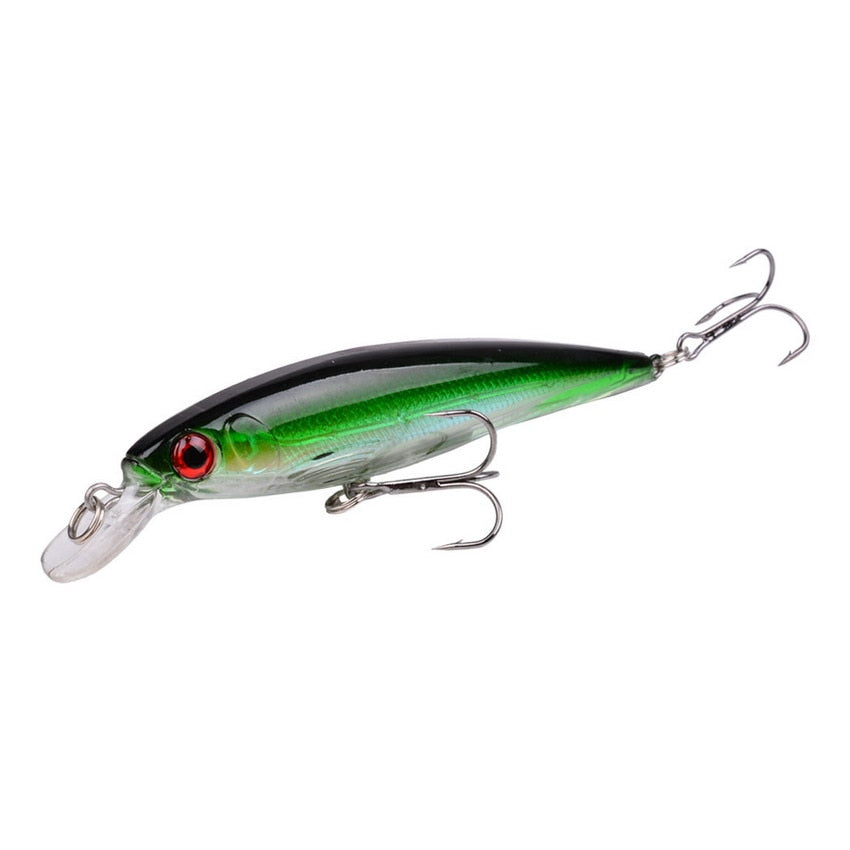 Japani 1PCS Laser Minnow Fishing Lure 11CM 13G pesca hooks fish wobbler tackle crankbait