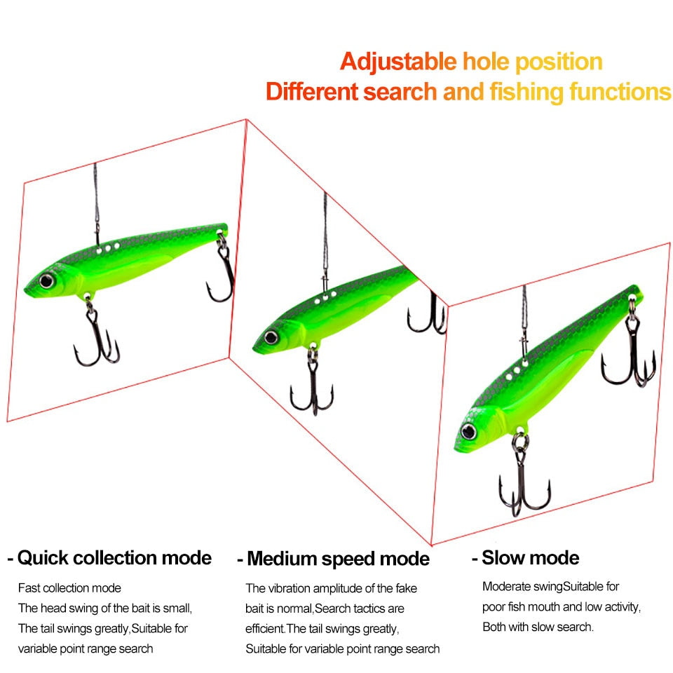 WALK FISH 1Pcs Metal VIB FIshing Lure Vibration 3D Eyes Pesca Crank Lures Winter Sinking Hard Bait