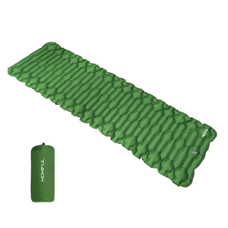 Sleeping Pad Camping Inflatable Mattress with Pillows Travel Mat Folding Bed Ultralight