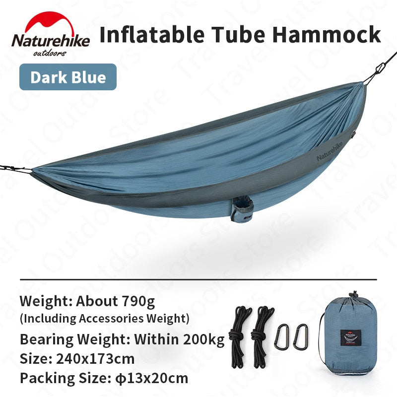 Loiding weight 200KG 2 Person Ultralight Inflatable Camping Hammock Tent 210T Nylon