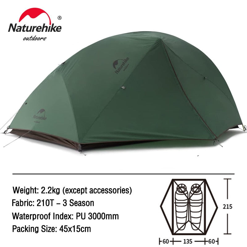 Star River 2 Tent 2 Person Ultralight Waterproof Camping Tent Double Layer 4 Seasons Tent Outdoor