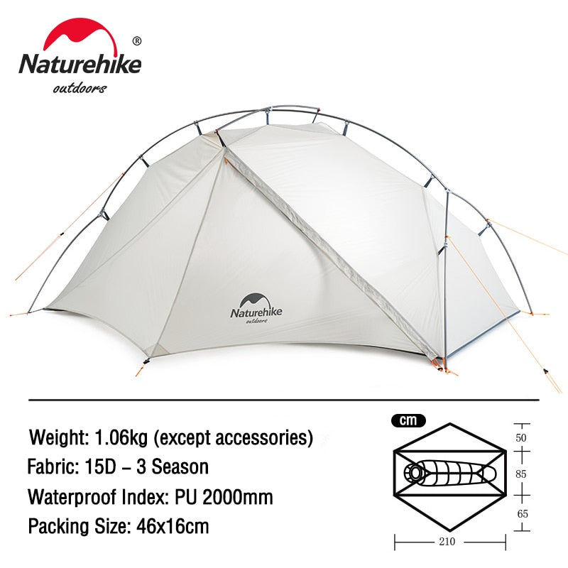 Ultralight Single Tent Waterproof Camping Tent Outdoor Hiking Tent 1 People 2 People Travel Cycling Tent