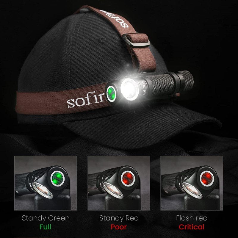 Sofirn SP40 Headlamp LED EDC 18650 Rechargeable Head Lamp 1200lm Bright Outdoor