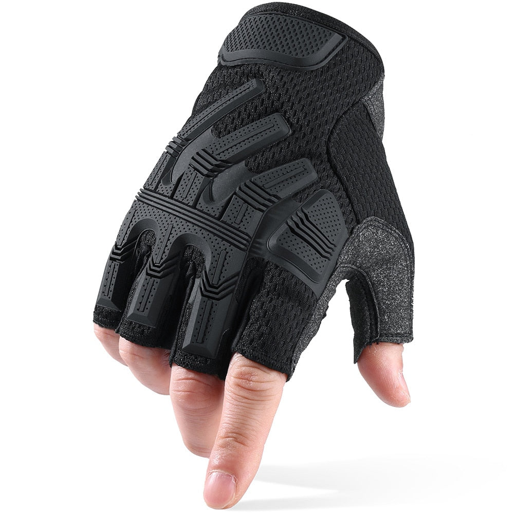 Fingerless Glove Half Finger Gloves Tactical Military Army Mittens SWAT Airsoft Bicycle