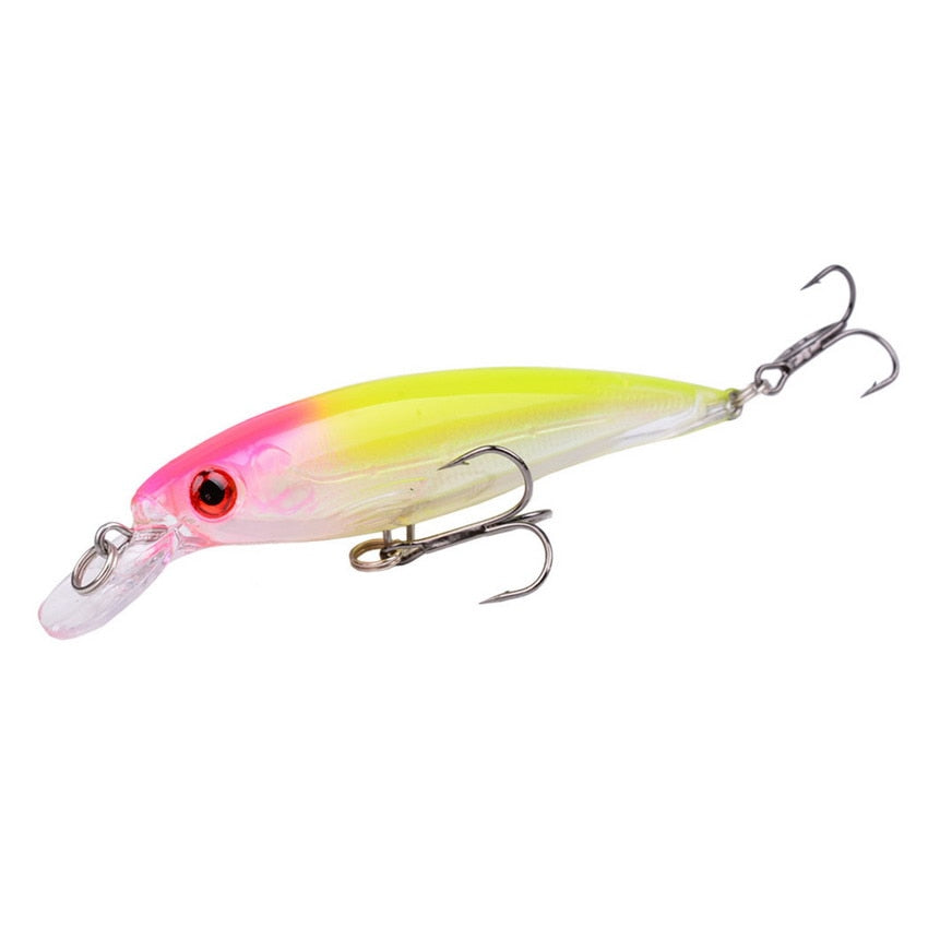 Laser Minnow Fishing Lure 11CM 13G pesca hooks fish wobbler tackle crankbait artificial