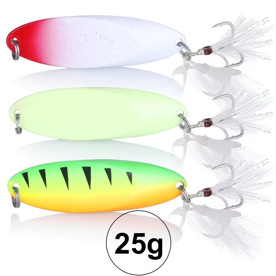 Spinner Spoon Lures Trout Fishing Lure Hard Bait Sequins Paillette Artificial Baits Spinnerbait