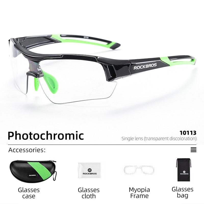 ROCKBROS Photochromic Cycling Glasses Bike Bicycle Glasses Sports Men & Boy