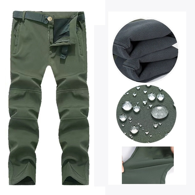 Hiking Camping Tactical Jackets Fishing Army Men Hunting Military Pants SoftShell Waterproof