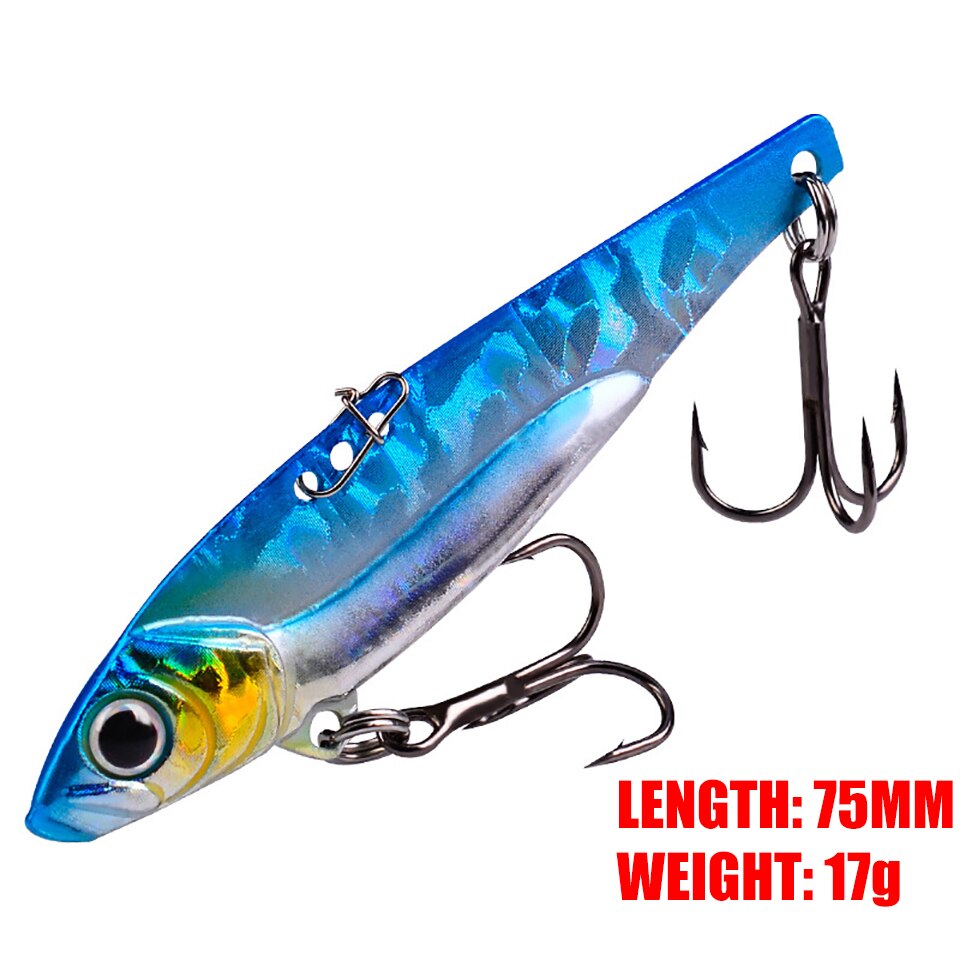 WALK FISH 1Pcs Metal VIB FIshing Lure Vibration 3D Eyes Pesca Crank Lures Winter Sinking Hard Bait