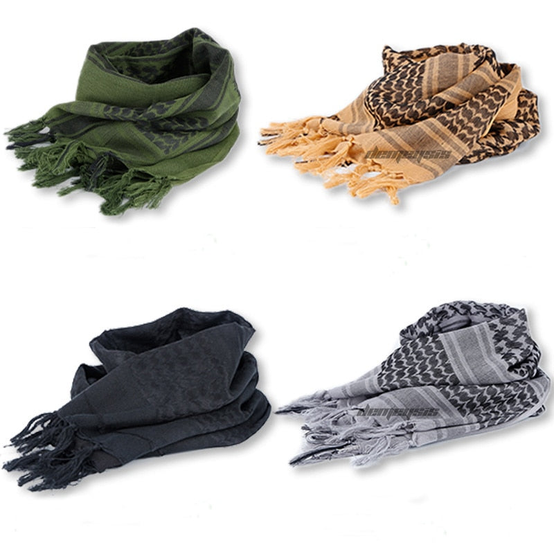 Scarves Military Arab Tactical Desert Scarf Army Shemagh with Tassel for Men Women