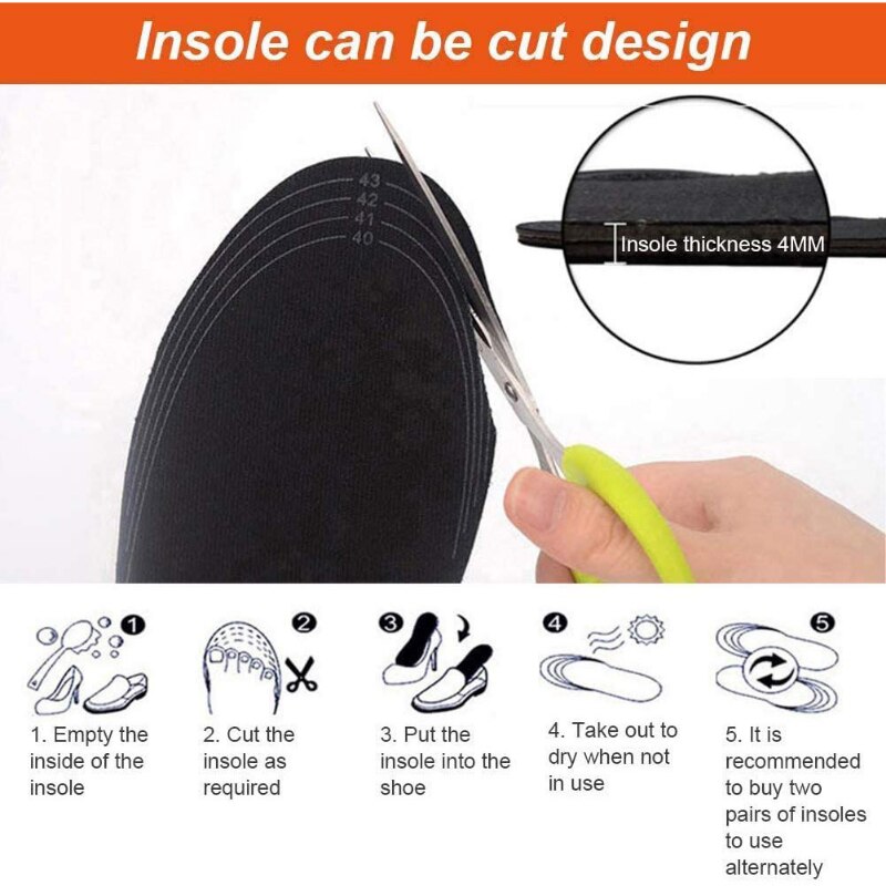 USB Heated Shoe Insoles Feet Warm Sock Pad Mat Electrically Heating Insoles Washable Warm