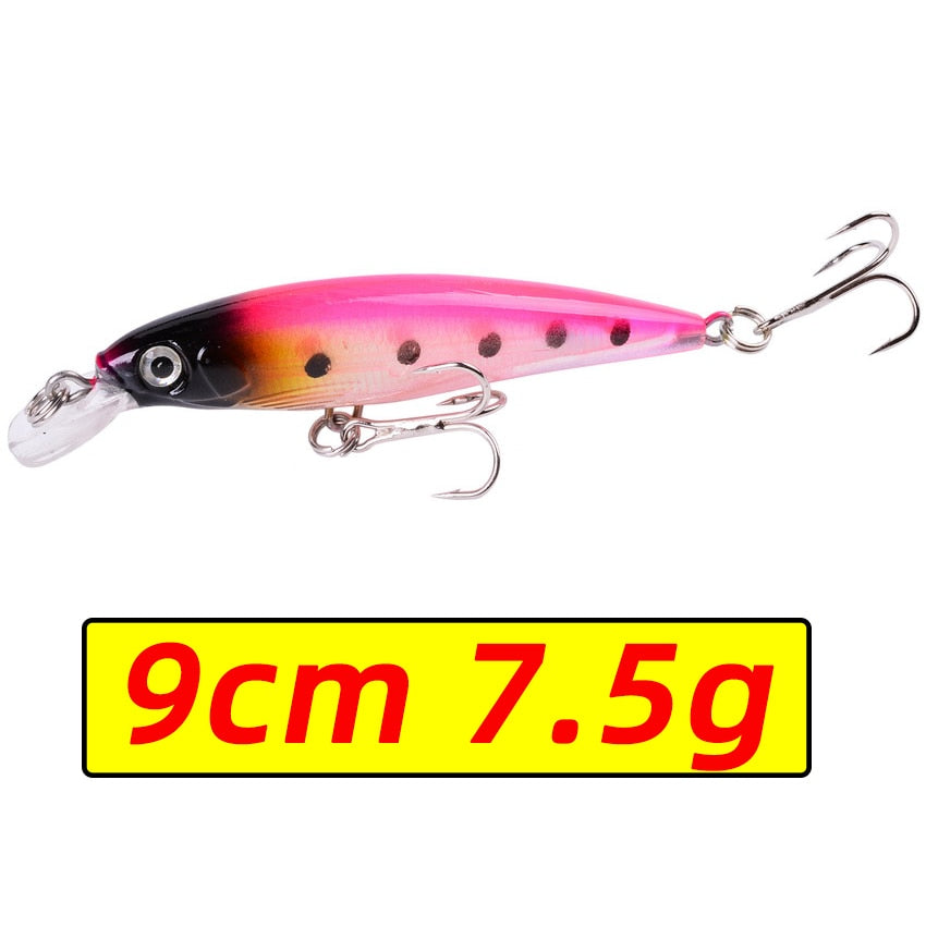 Laser Minnow Fishing Lure 11CM 13G pesca hooks fish wobbler tackle crankbait artificial