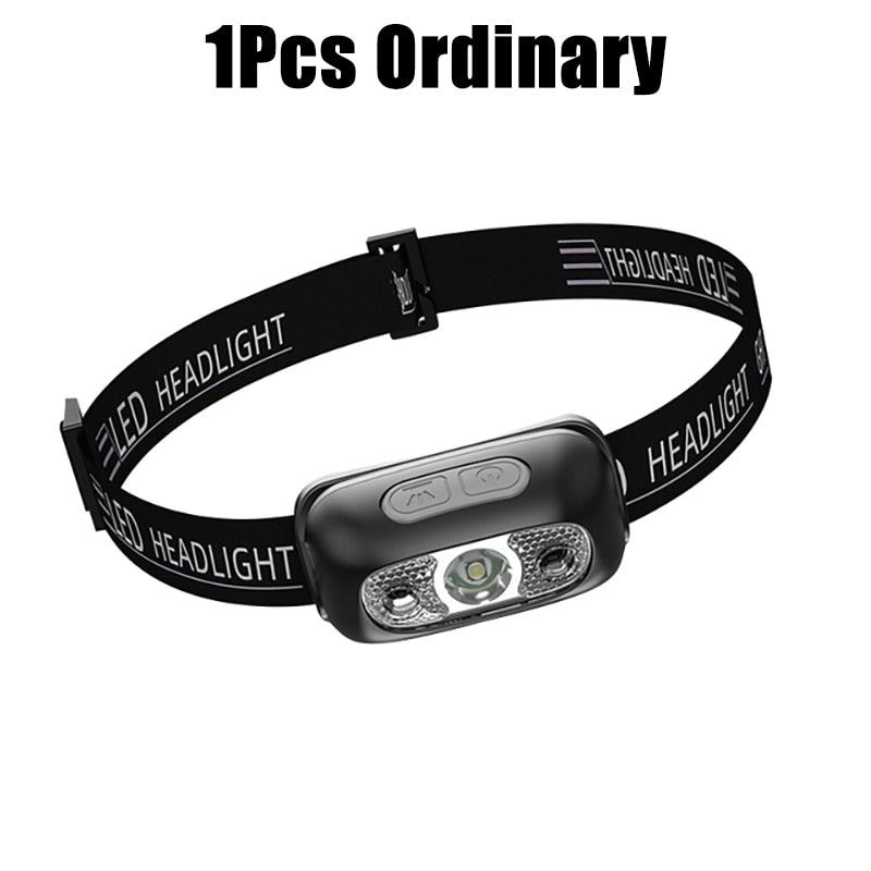 LED Induction Headlamp Camping Search Light USB Rechargeable Headlight Led Head