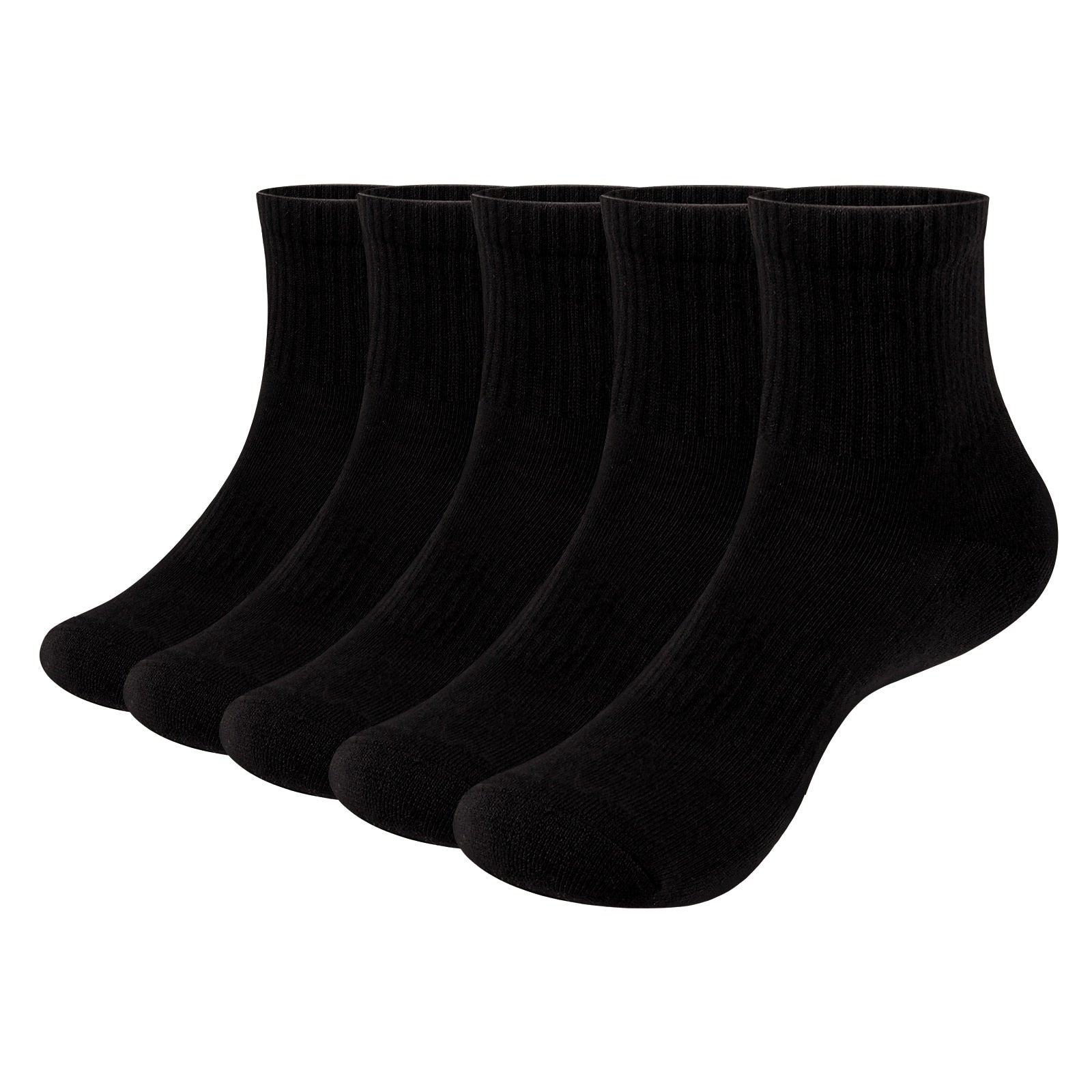 Men Moisture Wicking Fitness Training Athletic Socks Combed Cotton Cushioned Mid Calf
