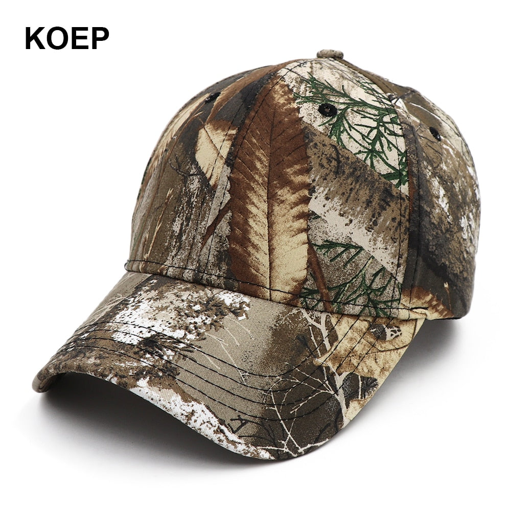 KOEP New Camo Baseball Cap Fishing Caps Men Outdoor Hunting Camouflage Jungle