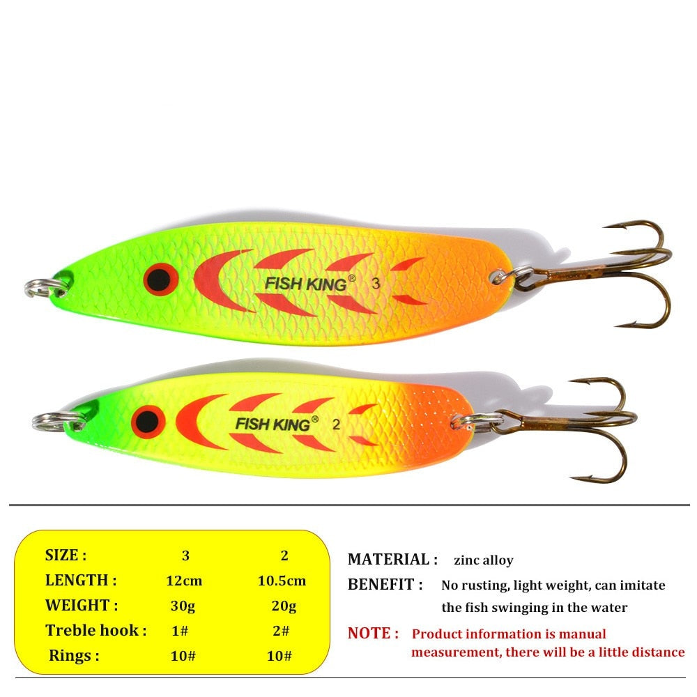 Spoon  FISHKING Fishing Lures Spoon Wobble Metal Jig Trout Spoon18g 27g Spinner