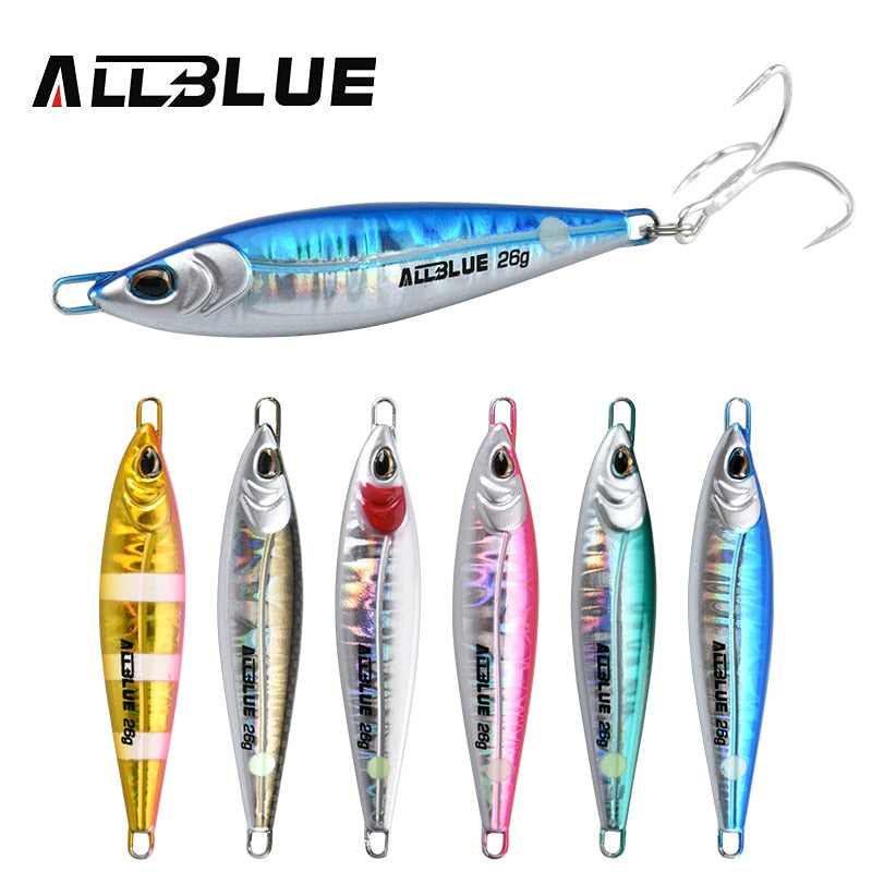 ALLBLUE LEVIN Metal Jig Spoon Artificial Bait Cast Jigging Fishing Lure Super Hard Fish