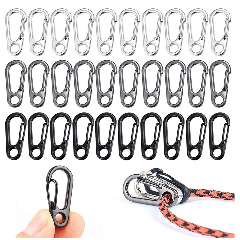 5Pcs/Lot Mini Carabiner Clips Tiny Alloy Spring Snap Hook Keychain Clasps EDC Small Hanging