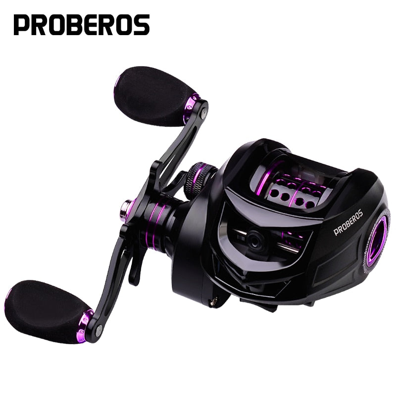 PROBEROS Fishing Reel High Speed Ultralight Baitcasting Metal Spool Bait Casting 12 Magnetic