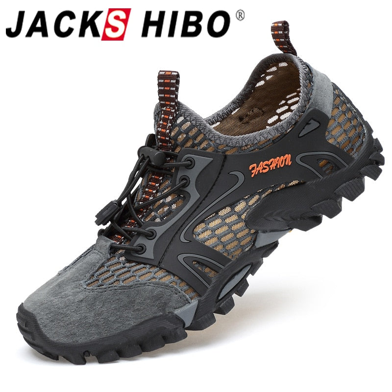 JACKSHIBO Breathable Water Shoes For Men Climbing Hiking Upstream Shoes Men Outdoor