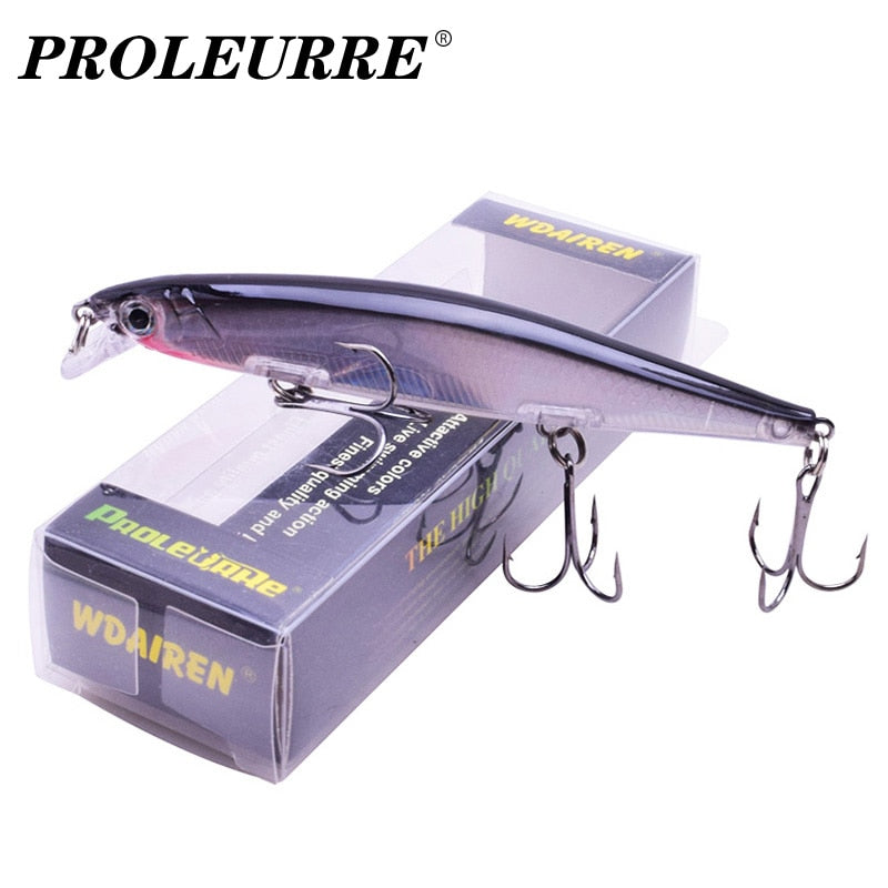 Proleurre Fishing Lures 11cm 13.8g Sinking Minnow Wobblers Plastic Artificial Baits