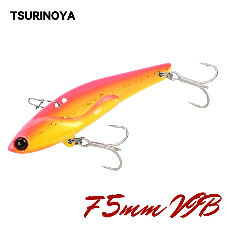 TSURINOYA DW38-B Metal VIB Fishing Lure 75mm 23g Bass Artificial Hard Bait Vivid Vibrations