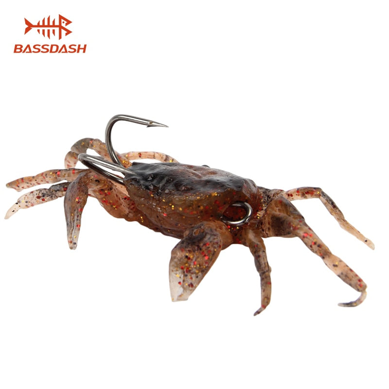 Artificial Crab Lure Bait 3D Simulation Fishing Lures Soft Fish Bait with Sharp Hooks