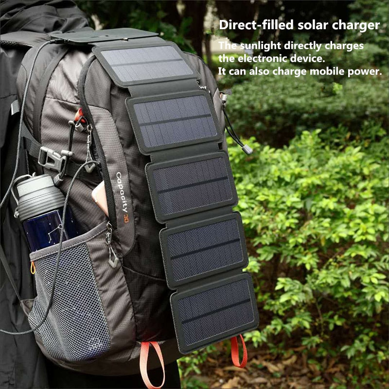 Sun Folding 10W Solar Cells Charger 5V 2.1A USB Output Devices Portable Solar Panels