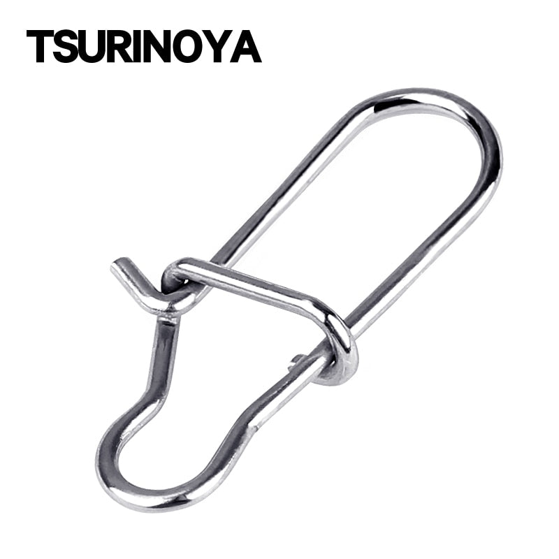 Fishing Snaps Stainless Steel Hard Lure Connector 100PCS Solid Safety Pin Barrek Hook