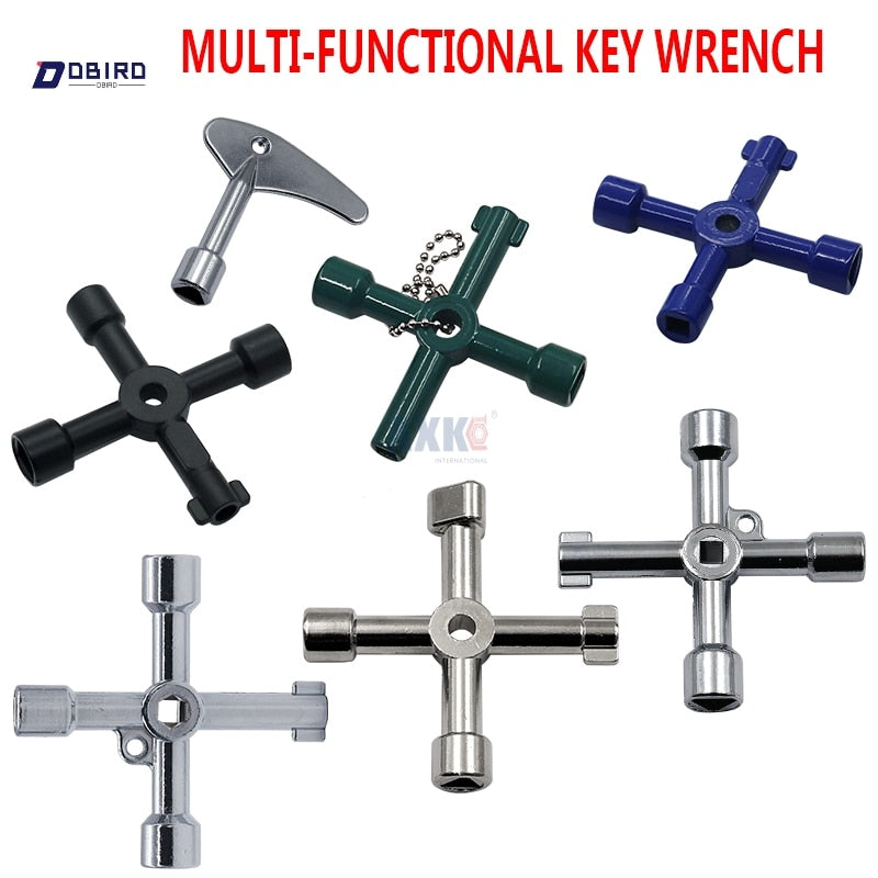 Multifunction 4 Ways Universal Triangle Wrench Key Plumber Keys Triangle For Gas