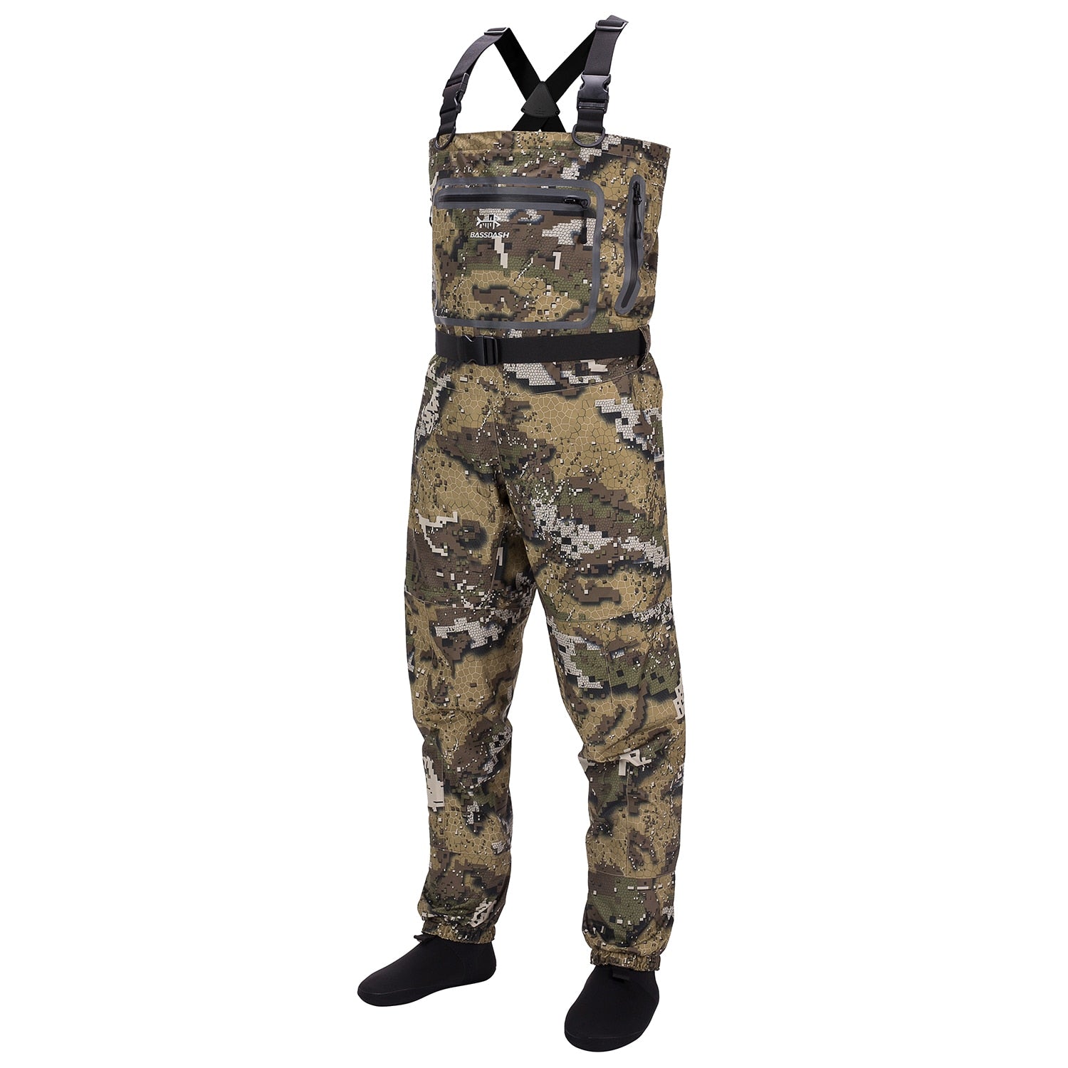 Men Camo Chest Stocking Foot and Boot Foot Fishing Hunting Waders for Men Breathable