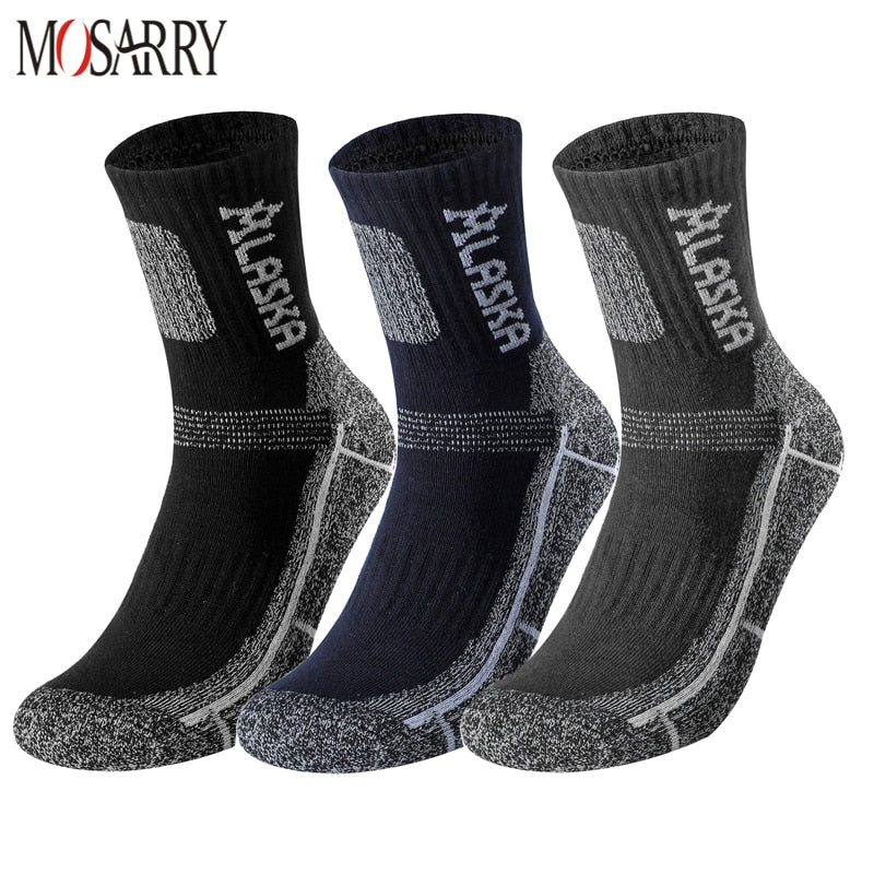 3 Pairs/Set Winter Professional Men&#39;s Sports Sock Outdoor Keep Warm Cycling Running