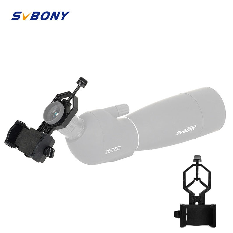 SVBONY Universal Cell Phone Adapter Mount Support Eyepiece Diameter 25-48mm for Binocular