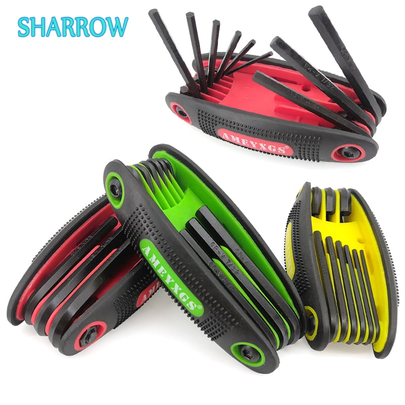 9 In 1 Folding Hex Wrench Set Key Device Repair Tools Archery Bow Outdoor Sports Tool