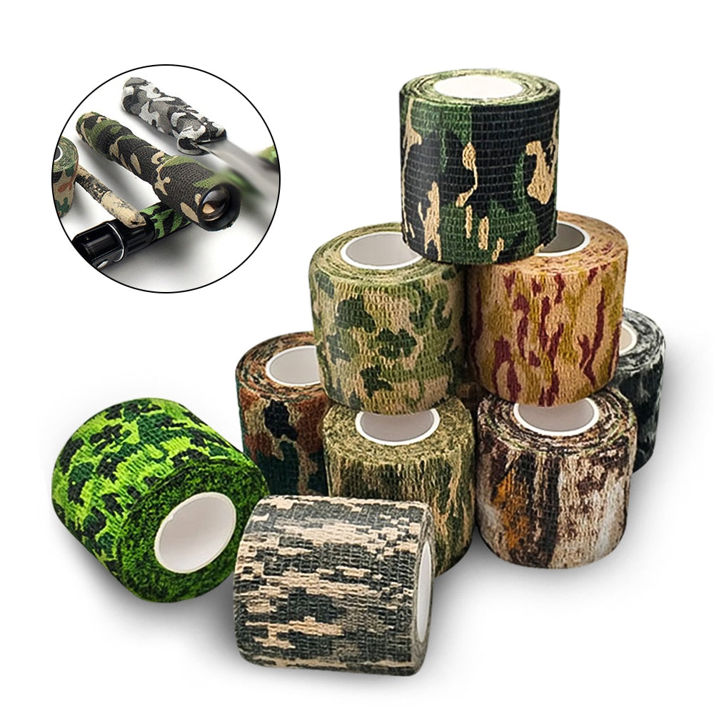 5cm*4.5M Self-Adhesive Camouflage Tape Outdoor Hunting Shooting Stealth Tape Rifle Gun