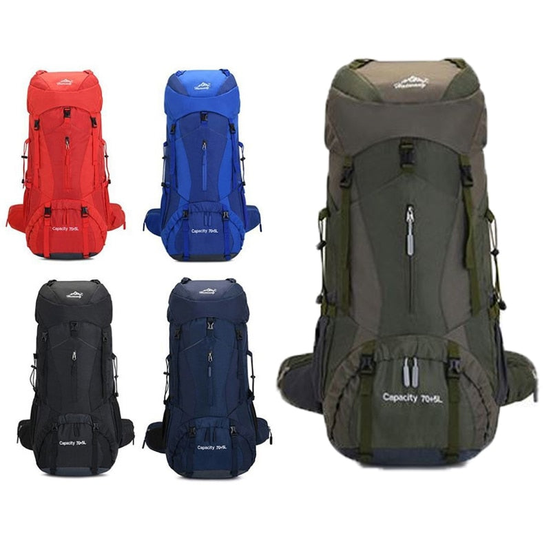 75L Camping Hiking Backpack Climbing Traveling Sightseeing Bags Outdoor Camping