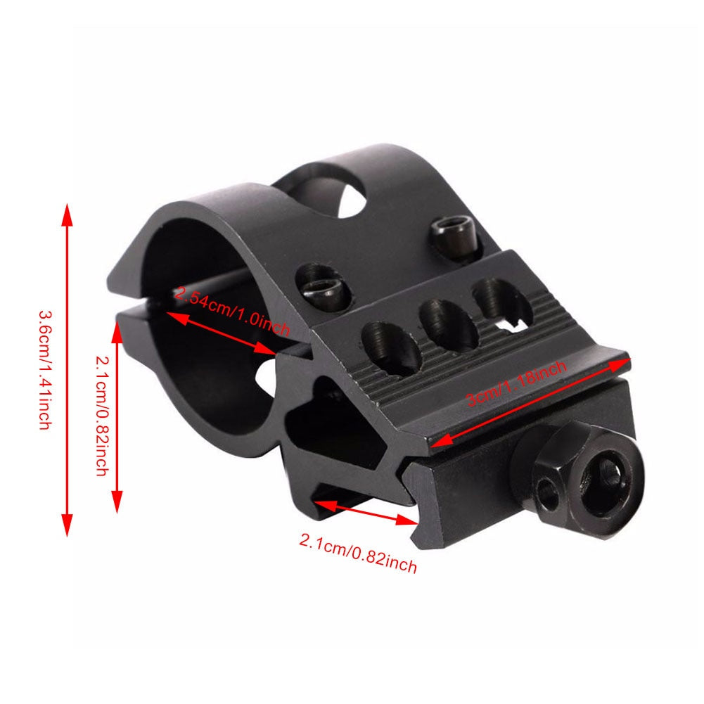 Quick Release Offset Flashlight Scope Mount 20mm Picatinny Rail 45 Degree Sight Mount