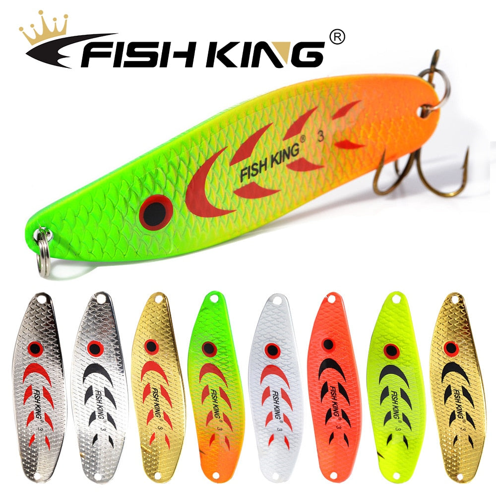 Spoon  FISHKING Fishing Lures Spoon Wobble Metal Jig Trout Spoon18g 27g Spinner