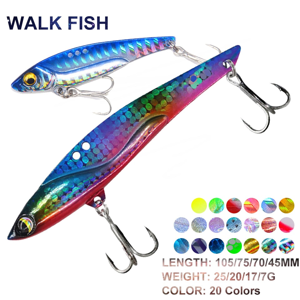 1Pcs Metal VIB FIshing Lure Vibration 3D Eyes Pesca Crank Lures Winter Sinking Hard Bait