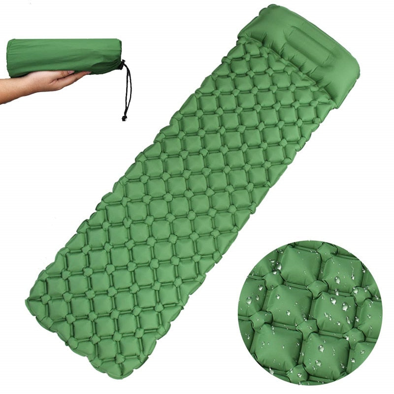 Portable Air Camping Mats Inflatable Bed Mattress Sleeping Pad Fast Filling Air