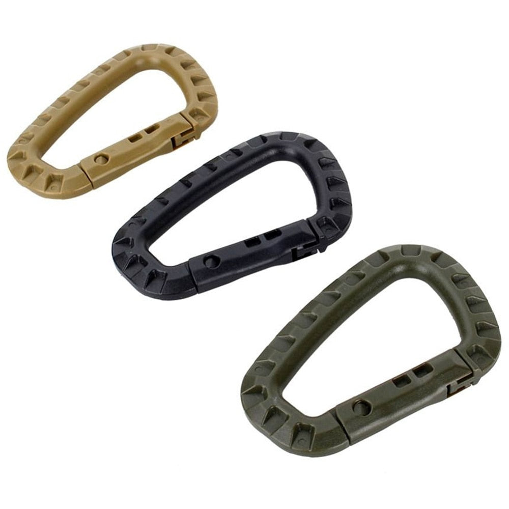 Outdoor EDC Gear Muti Tool Tac Link Keychain Snap Hook D-Ring Buckle Carabiner Clasp