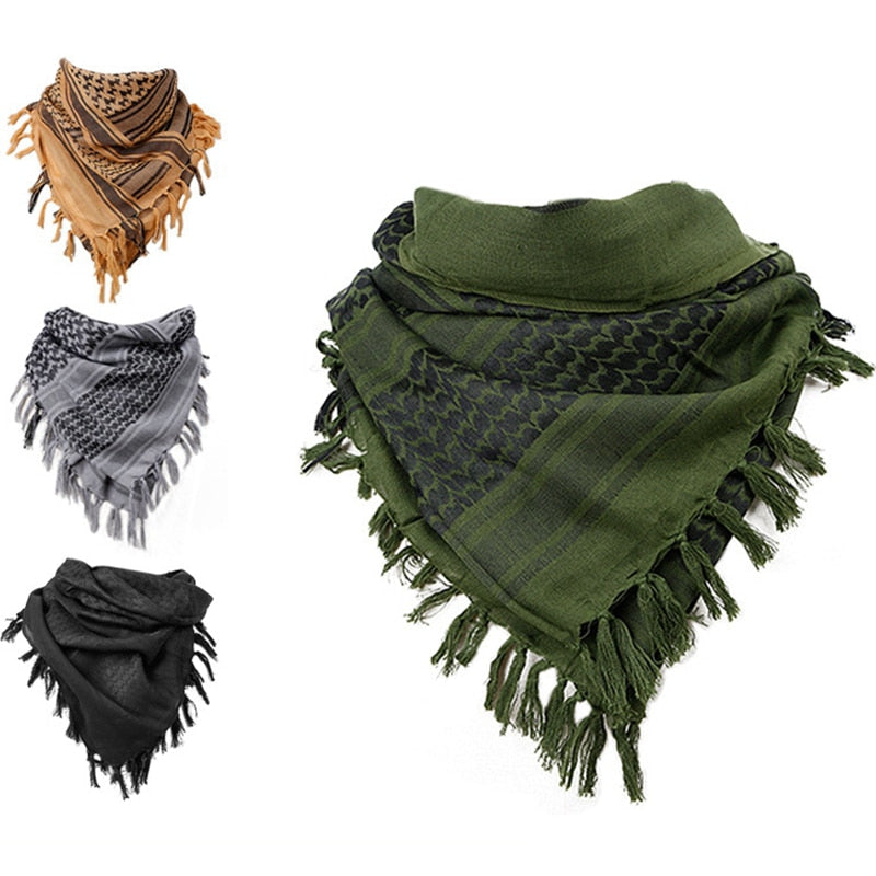 Scarves Military Arab Tactical Desert Scarf Army Shemagh with Tassel for Men Women