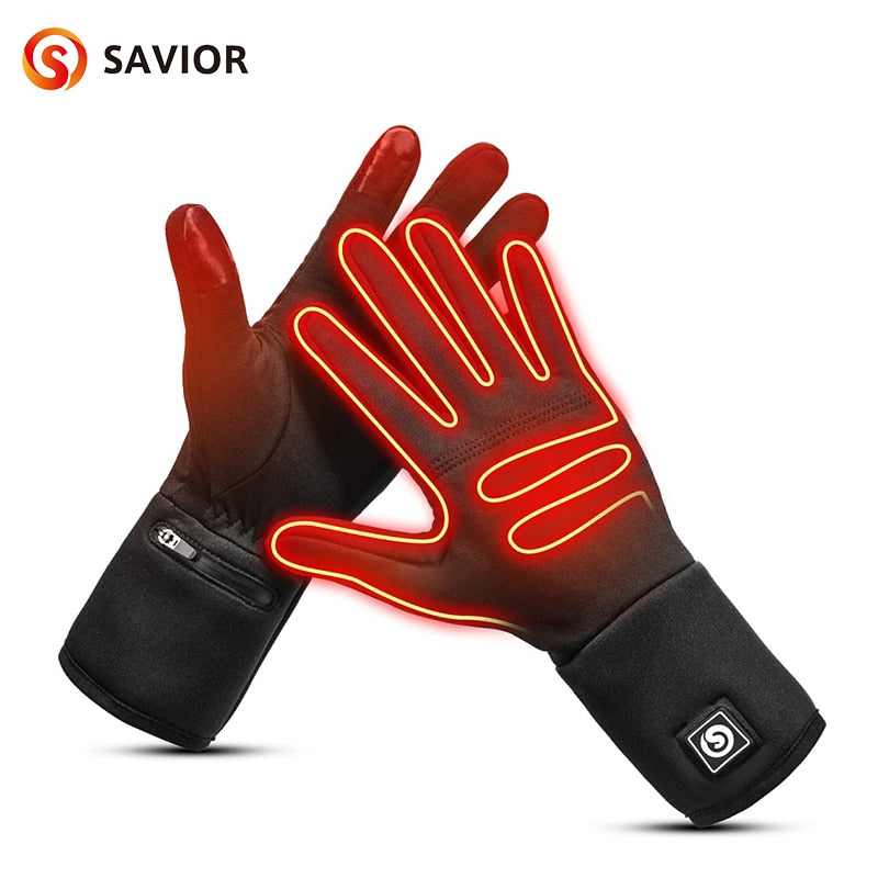 Savior Heat Liner Heated Gloves Winter Warm Skiing Gloves Outdoor Sports Motorcycling